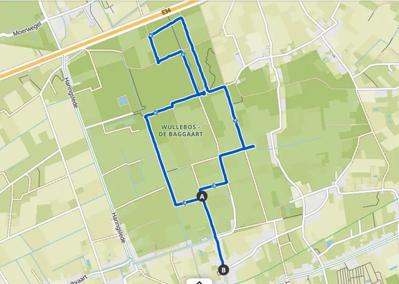 Trage Wegen wandeling Stekene - Wullebos